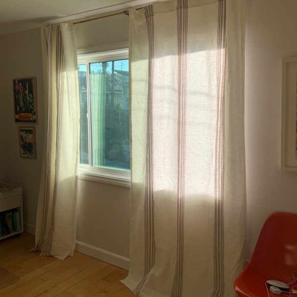 Quince Other - Quince Costal Linen Cotton Curtains, 48”x96”, TWO panels